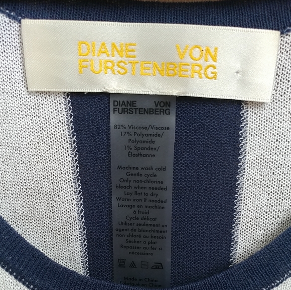 Diane Von Furstenberg striped bathing suit coverup - Picture 2 of 2